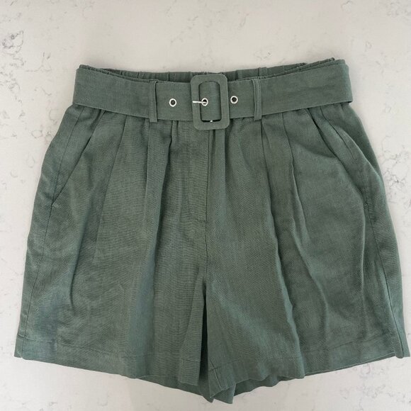 Vero Moda Vmamelia Hi Waist Pull On Lined Shorts Laurel Wreath Green Sz 6 NWT - Picture 1 of 13